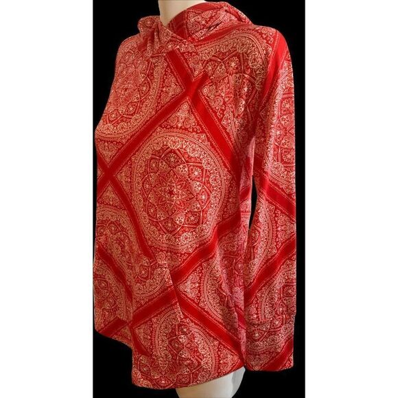 LuLaRoe Pullover Hoodie Red/White Simply Comfortable Size Small Activewear - Picture 4 of 9